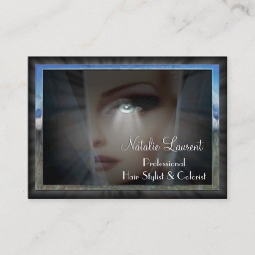 Customizable Belle Dame Unique Hairstylist Salon Professional Business Card Template