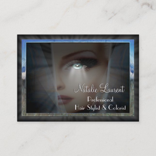 Belle Dame Unique Hairstylist Salon Professional Business Card (Front)