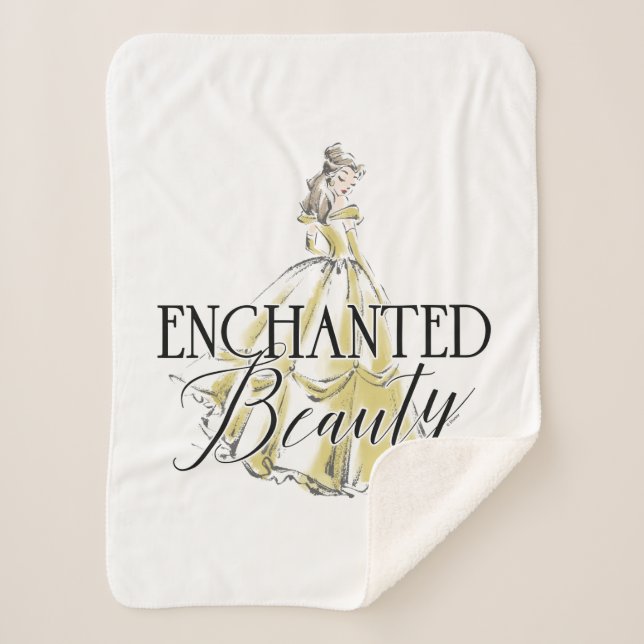 Belle | Enchanted Beauty Sherpa Blanket (Front)
