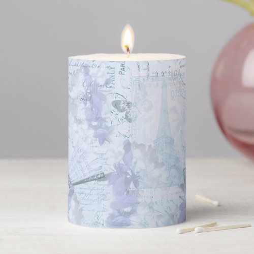 Belle poque Bleu _  Pillar Candle