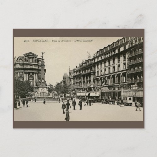 Belle Epoque Brussels Place De Brouckere Postcard