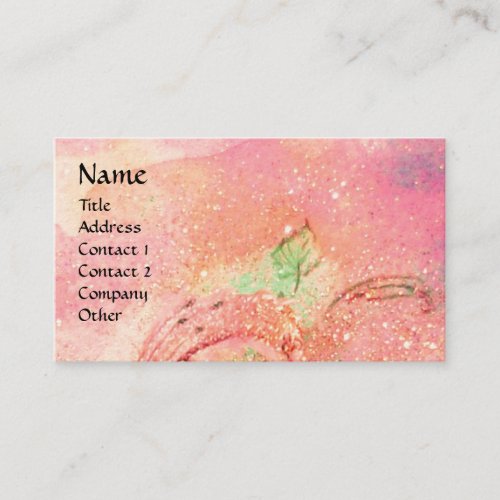 BELLE EPOQUE  LADIES WITH COLORFUL FEATHERS Pink Business Card