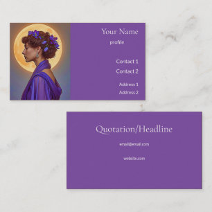 Belle Époque Muse in Purple Business Card