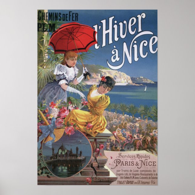 Belle Epoque Nice Winter travel Poster (Front)