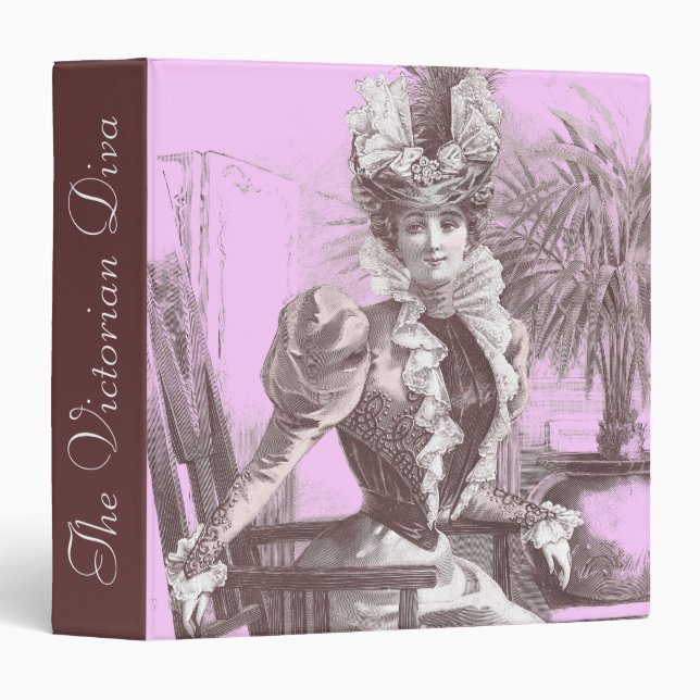 Belle Epoque Notebook for Restaurant, Designer etc 3 Ring Binder (Front/Spine)