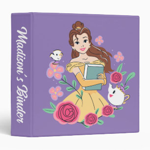 Belle & Friends Bookish Blooms 3 Ring Binder
