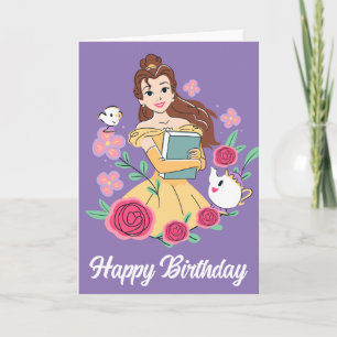 Belle & Friends Bookish Blooms Card