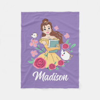 Belle & Friends Bookish Blooms Fleece Blanket