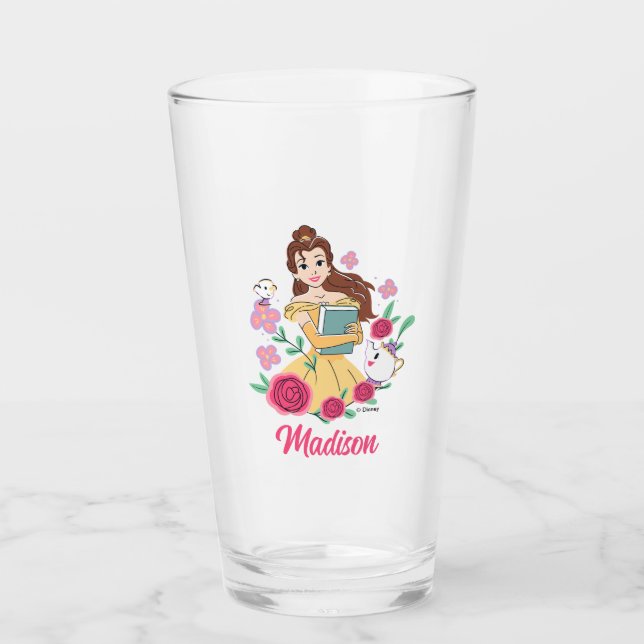 Belle & Friends Bookish Blooms Glass (Front)