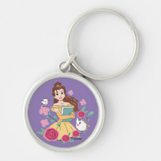 Belle & Friends Bookish Blooms Keychain