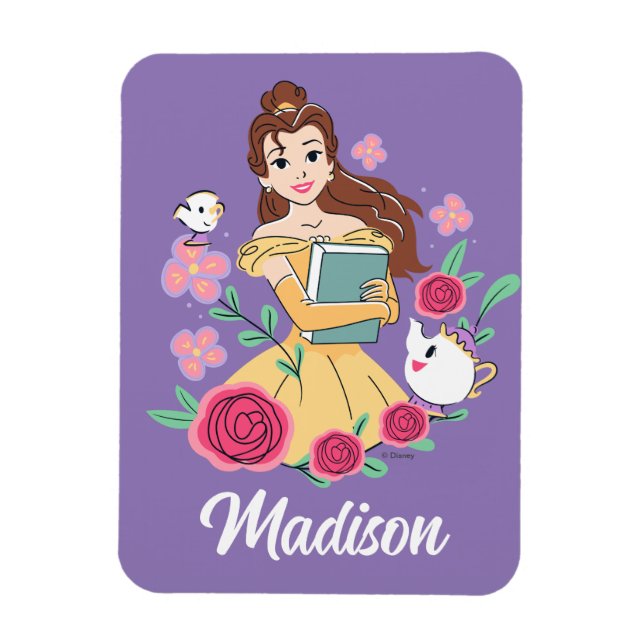 Belle & Friends Bookish Blooms Magnet (Vertical)