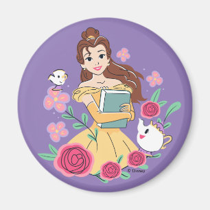 Belle & Friends Bookish Blooms Magnet
