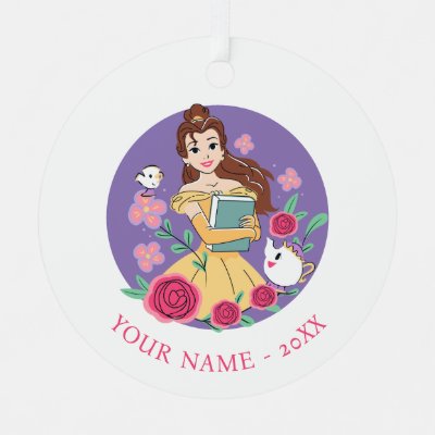 Belle &amp; Friends Bookish Blooms Metal Ornament