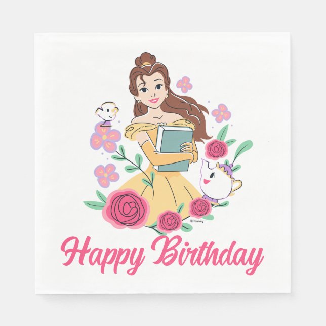 Belle & Friends Bookish Blooms Napkins (Front)
