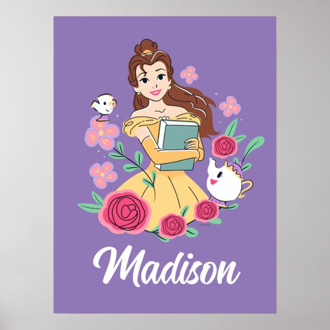 Belle & Friends Bookish Blooms Poster (Front)
