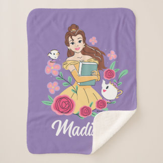 Belle & Friends Bookish Blooms Sherpa Blanket