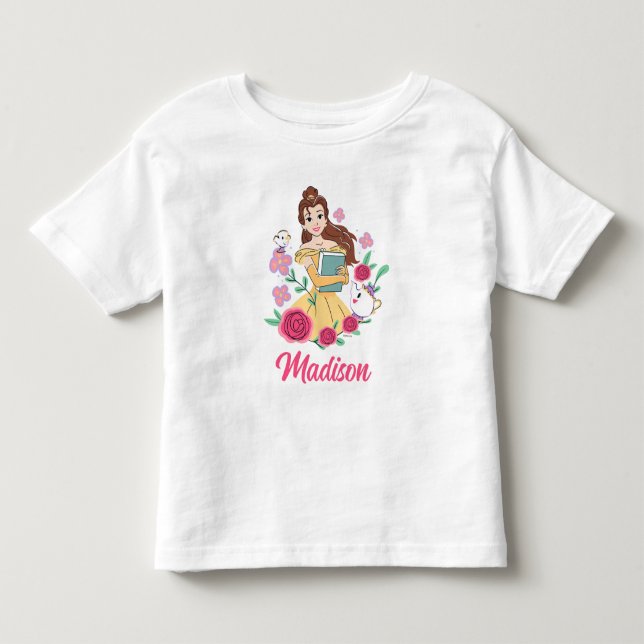 Belle & Friends Bookish Blooms Toddler T-shirt (Front)