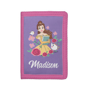 Belle & Friends Bookish Blooms Tri-fold Wallet