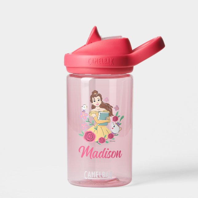 Belle & Friends Bookish Blooms Water Bottle (Left)