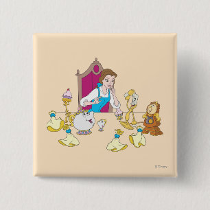 Belle & Friends Pinback Button