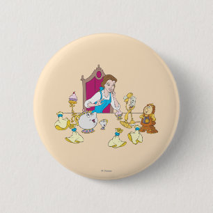 Belle & Friends Pinback Button