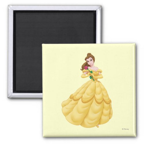 Belle Holding Rose Magnet