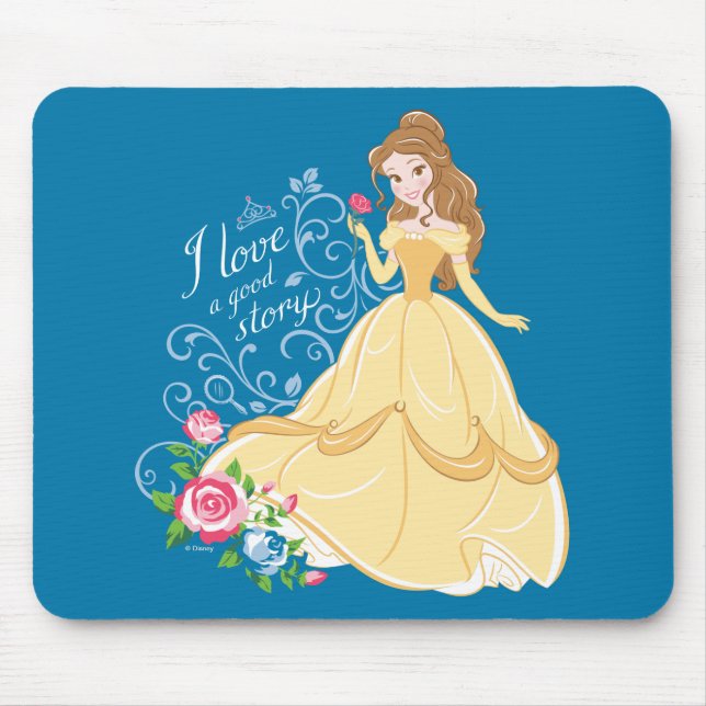 Belle | I Love A Good Story Mouse Pad (Front)