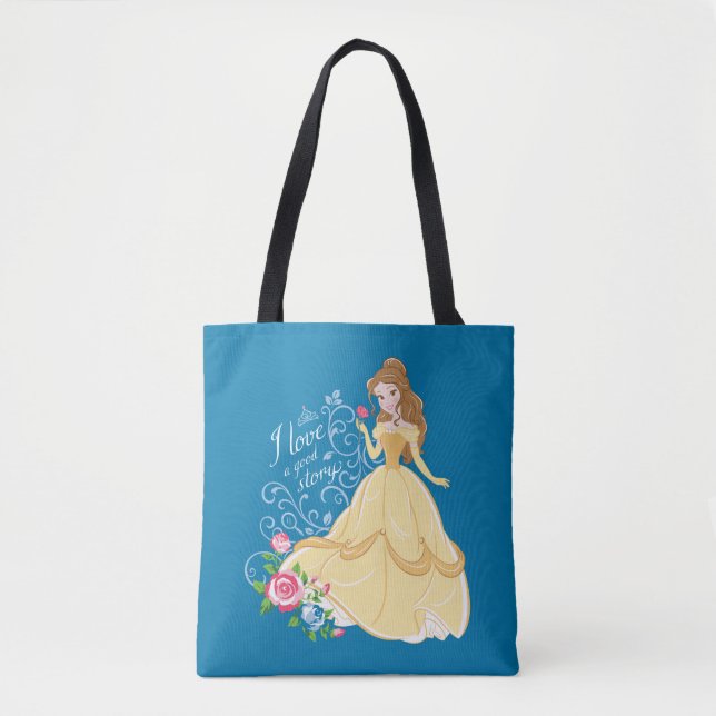 Belle | I Love A Good Story Tote Bag (Front)