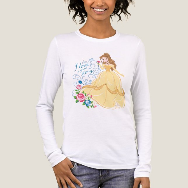 Belle | I Love A Good Story Tri-Blend Shirt (Front)