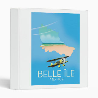 Belle Île, France travel poster print. 3 Ring Binder