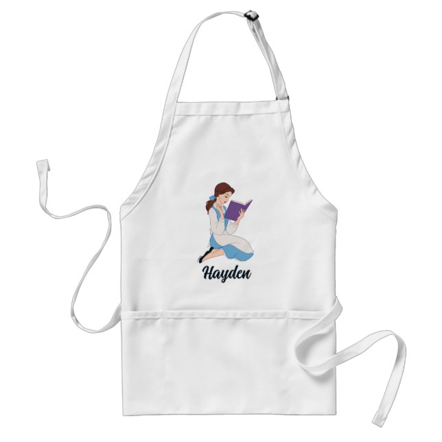 Belle in a Book Adult Apron (Front)