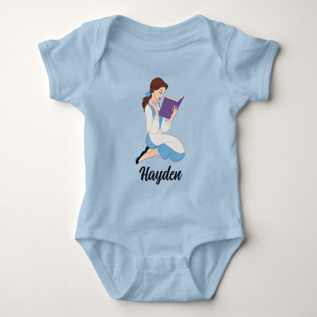 Belle in a Book Baby Bodysuit (Front)