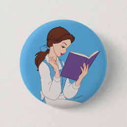 Belle in a Book Button
