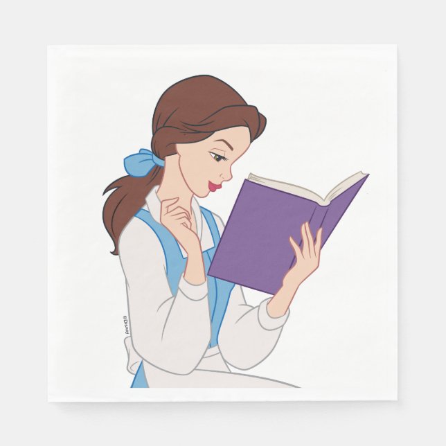 Belle in a Book Napkins (Front)