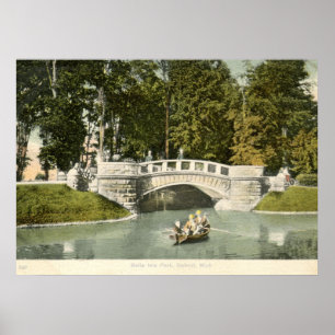 Belle Isle Park, Detroit 1910 Vintage Poster