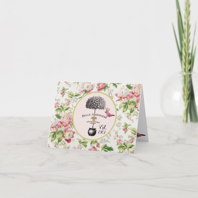 Belle Jardinière French Inspired Note Card (Front)