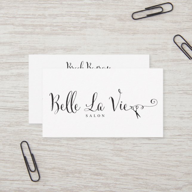 Belle La Vie Custom Business Cards (Front/Back In Situ)