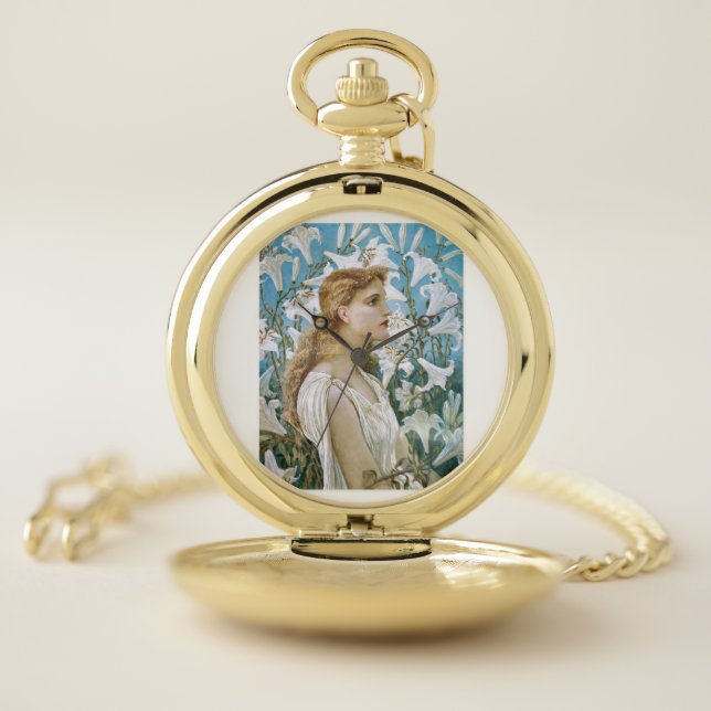 Belle of the Art Nouveau Era,Belle epoque,victoria Pocket Watch (Inside)