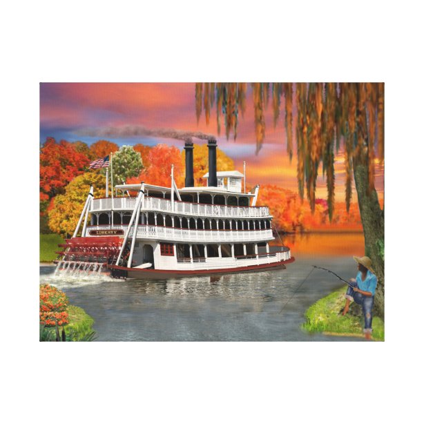 riverboat art print