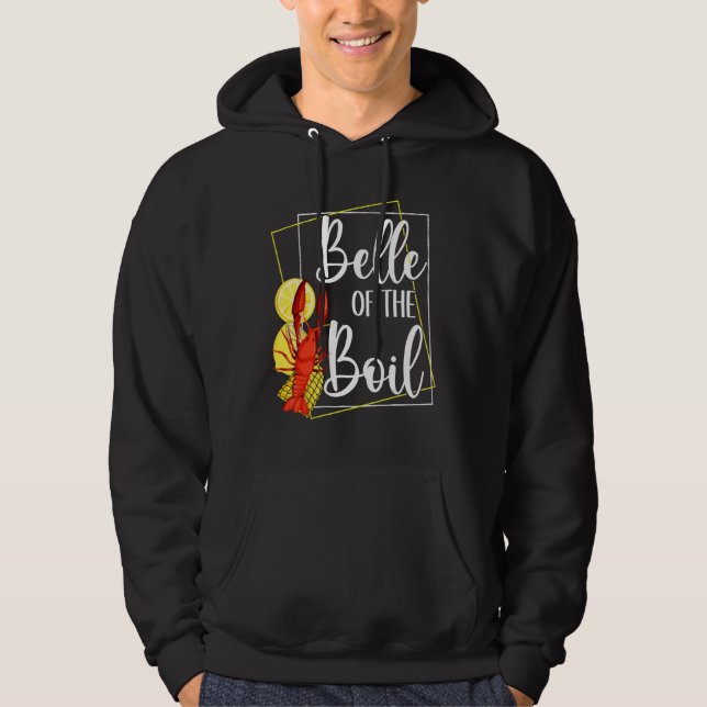 Belle of the Boil Seafood Crawfish Boil Lover Frog Hoodie (Front)