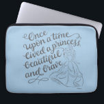 Belle |Once Upon A Time Laptop Sleeve<br><div class="desc">This image features a silhouette of Belle,  and the saying "Once upon a time lived a princess beautiful and brave".</div>
