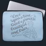 Belle |Once Upon A Time Laptop Sleeve<br><div class="desc">This image features a silhouette of Belle,  and the saying "Once upon a time lived a princess beautiful and brave".</div>