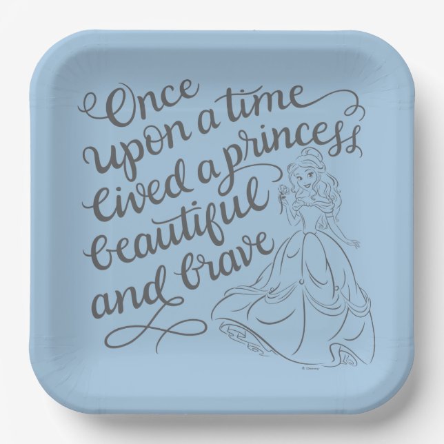 Belle |Once Upon A Time Paper Plates (Front)
