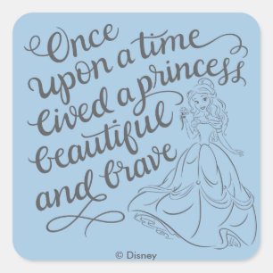 Belle  Once Upon A Time Square Sticker