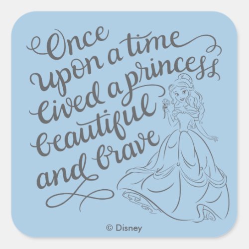 Belle Once Upon A Time Square Sticker