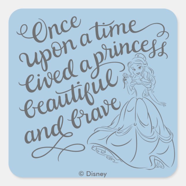 Belle |Once Upon A Time Square Sticker (Front)