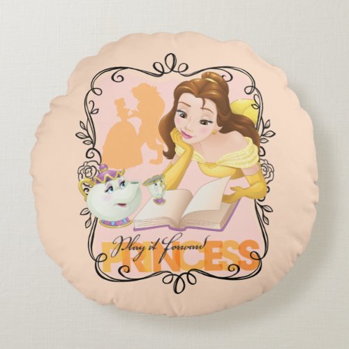 Belle  Play It Forward Princess Round Pillow