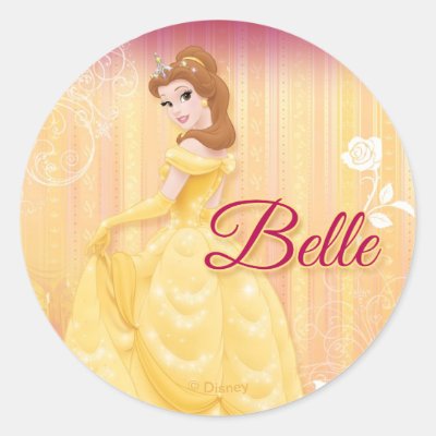 Belle Princess Classic Round Sticker