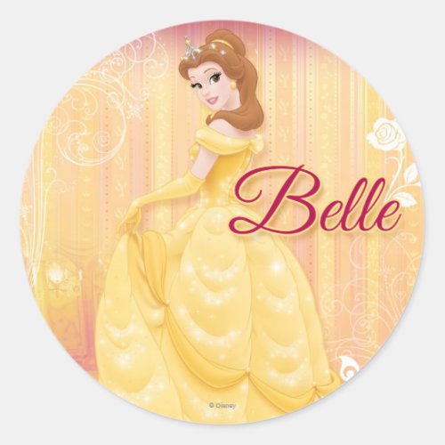 Belle Princess Classic Round Sticker