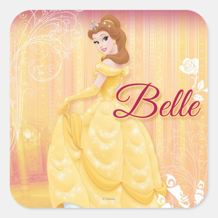 Belle Princess Square Sticker